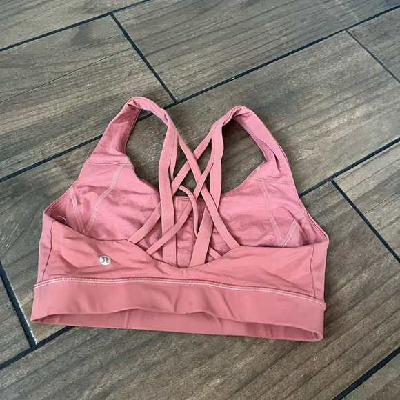 lululemon athletica Other - Lululemon Energy Bra Long Line dusty pink size 6